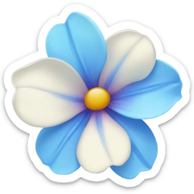 Pretty blue flower sticker