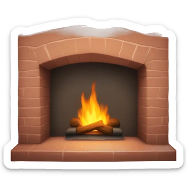 Cozy fireplace sticker