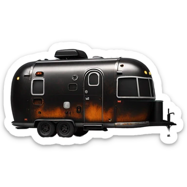 Darth Vader’s black painted airstream rc caravan rusted  sticker