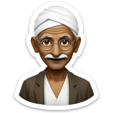 mahatma Gandhi with pickari sticker