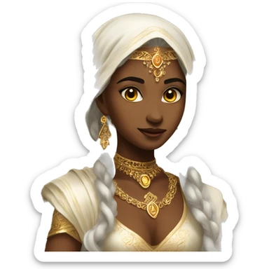 veela: Beautiful, enchanting beings with magical abilities and a temperamental nature, often appearing as dancers with veils. sticker