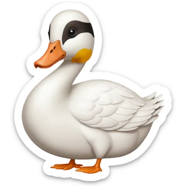 white big goose sticker