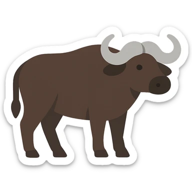 African buffalo sticker