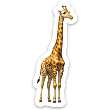 cinematic-giraffe-realistic-full-body-standing-emoji,-towering-elegantly-over-the-savanna,-long-neck-arched-slightly,-head-tilted-dramatically,-sleek-golden-coat-with-bold-brown-patches,-large-dark-eyes-exuding-playful-wisdom,-simplified-yet-realistic-focused-features,-highly-detailed,-glowing-with-an-almost-sarcastic-glow expressive eyes sticker