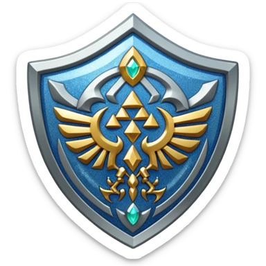 glitter shield Hylian sticker