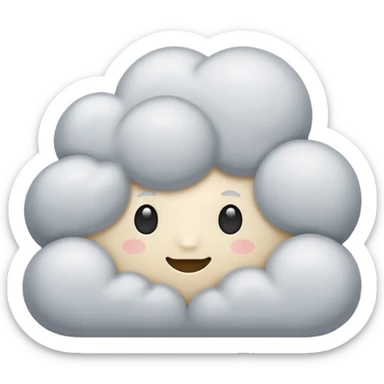 pastel gray cloud sticker
