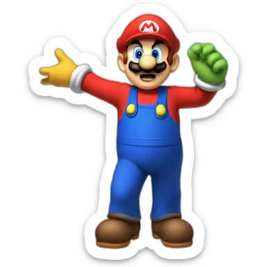 mario slaps luigi sticker