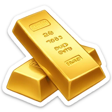 Cartoony Gold Bar Imitate iphone sticker