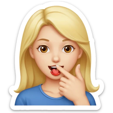 biting finger flirty  sticker