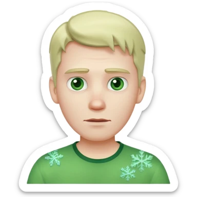 freeze man  with green shirt sticker