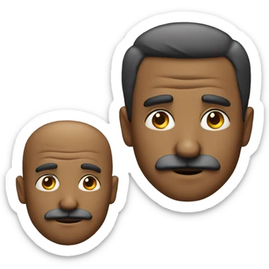 a swarthy middle-aged man with a mustache wrinkles his nose sticker