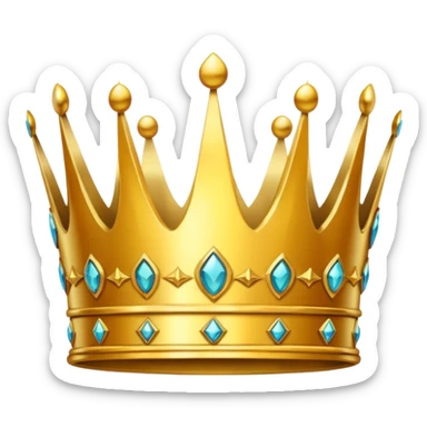 golden crown that has a giant crack down the middle sticker