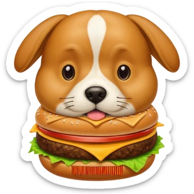Dogs hamburger sticker