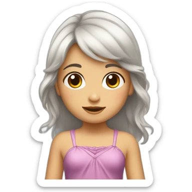 Niña disfrazada de hada sticker