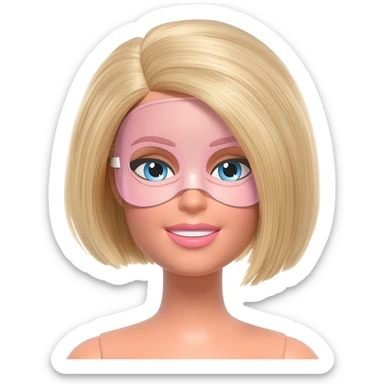 Barbie masque collagène + serviettes cheveux sticker