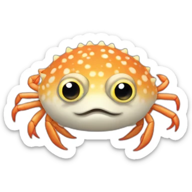 crab-pufferfish-eightlegs sticker