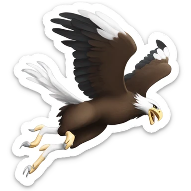 Eagle hunting ram sticker