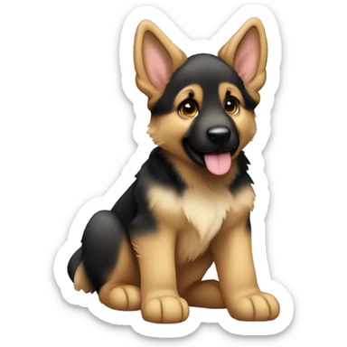 german shepherd puppy sticker