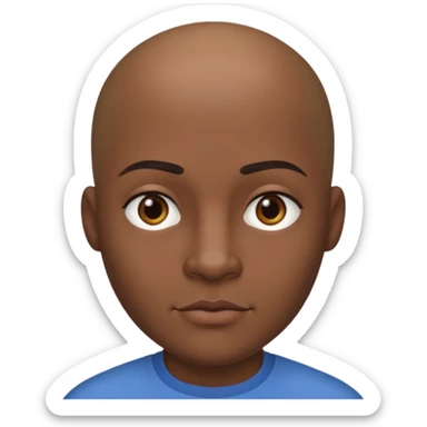 CJ From the game GTA SAN ANDRES Bald, straight jaw and slightly thick eyebrows sticker