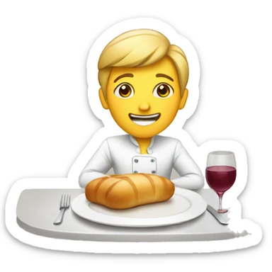 Je suis à table actuellement  sticker