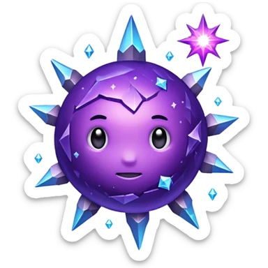 Space purple meteor sticker