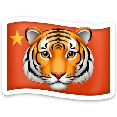 Morocco flag star replaced by tiger sticker