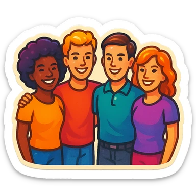 group of people sticker