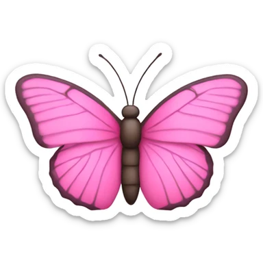 Pink Butterfly similar to iPhone emoji sticker