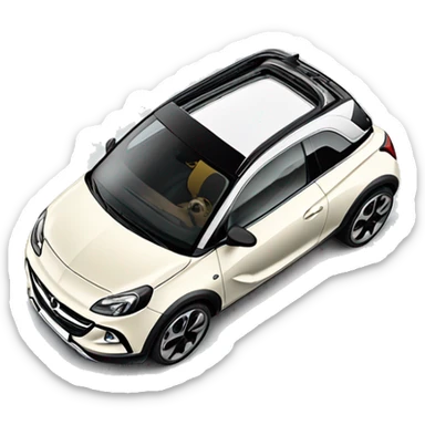 opel adam rocks in off white with sliding sun roof, only front view sticker
