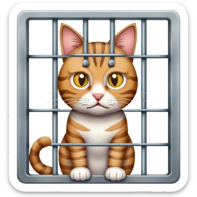 Cat in jail for tax fraud  sticker