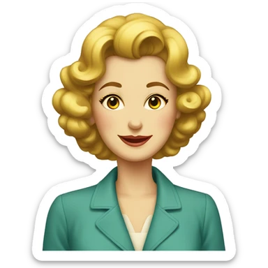 Vintage atomic family woman  sticker