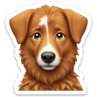 Ginger girl with a Australien Shepherd  sticker