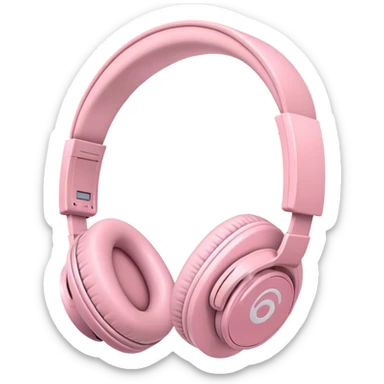 Light pink headphones sticker