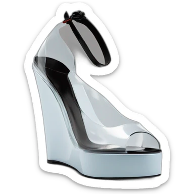 Platform wedges black paten louboutin sticker