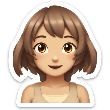 Cute, Anthro, Sona, Dark-Brown, Normal-type-Ground-type Tan-Rabbit-Fakémon with Dark-Red eyes, beige ears, beige belly, beige paws, beige feet, beige freckles, full body sticker