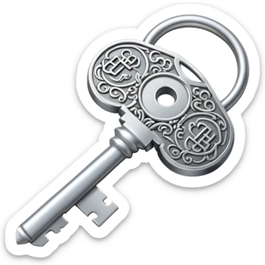 key symbolizing access or security in logistics sticker