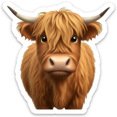 A highland cow sticker