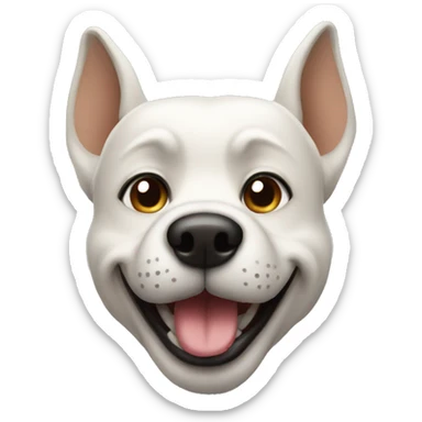 The funny dog head sticker