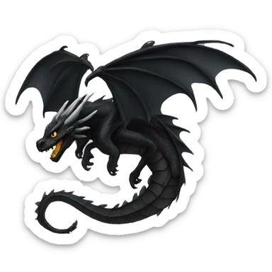 Black dragon wings sticker