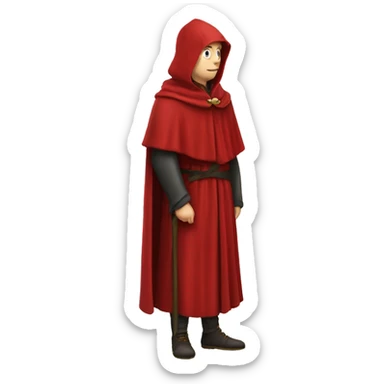 Petrarch in a red cloak sticker