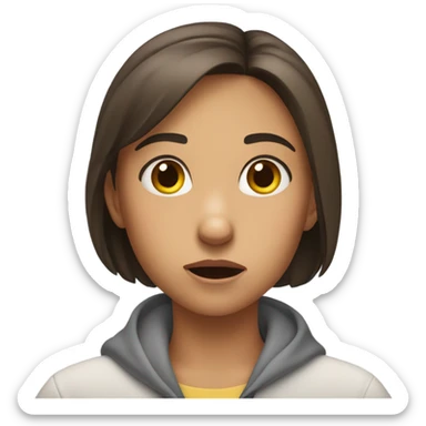 Girl pretending to choke herself  sticker