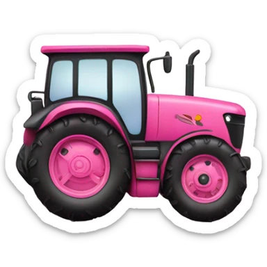 Pink ombre tractor with glitter sticker