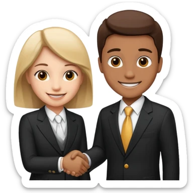 business handshake sticker