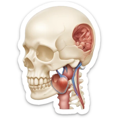 anatomia de una celula del cuerpo ilustración realista  sticker