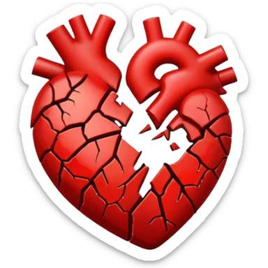 broken heart sticker