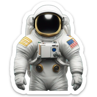 astronaut money sticker