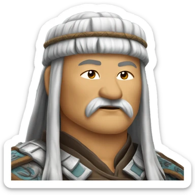 Genghis Khan sends an air kiss sticker
