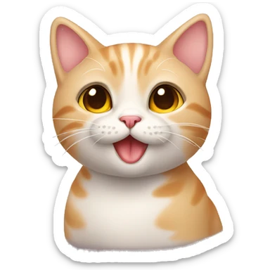 Cute cat blowing kiss sticker