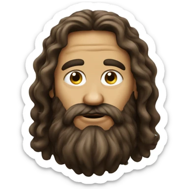 create emoji head john the baptist showing like sticker