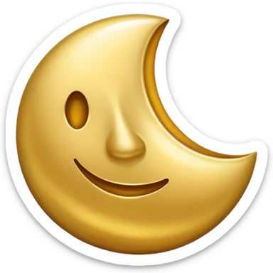 Gold Half moon sticker